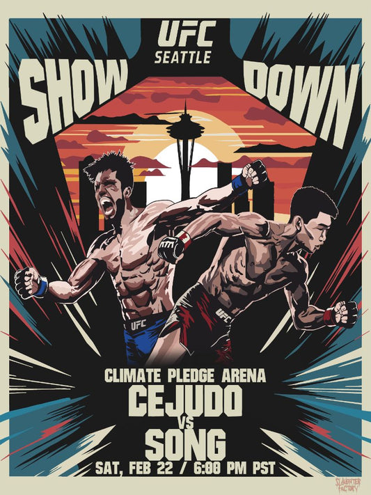 Seattle Fight Night Original Fan Art Poster 18x24