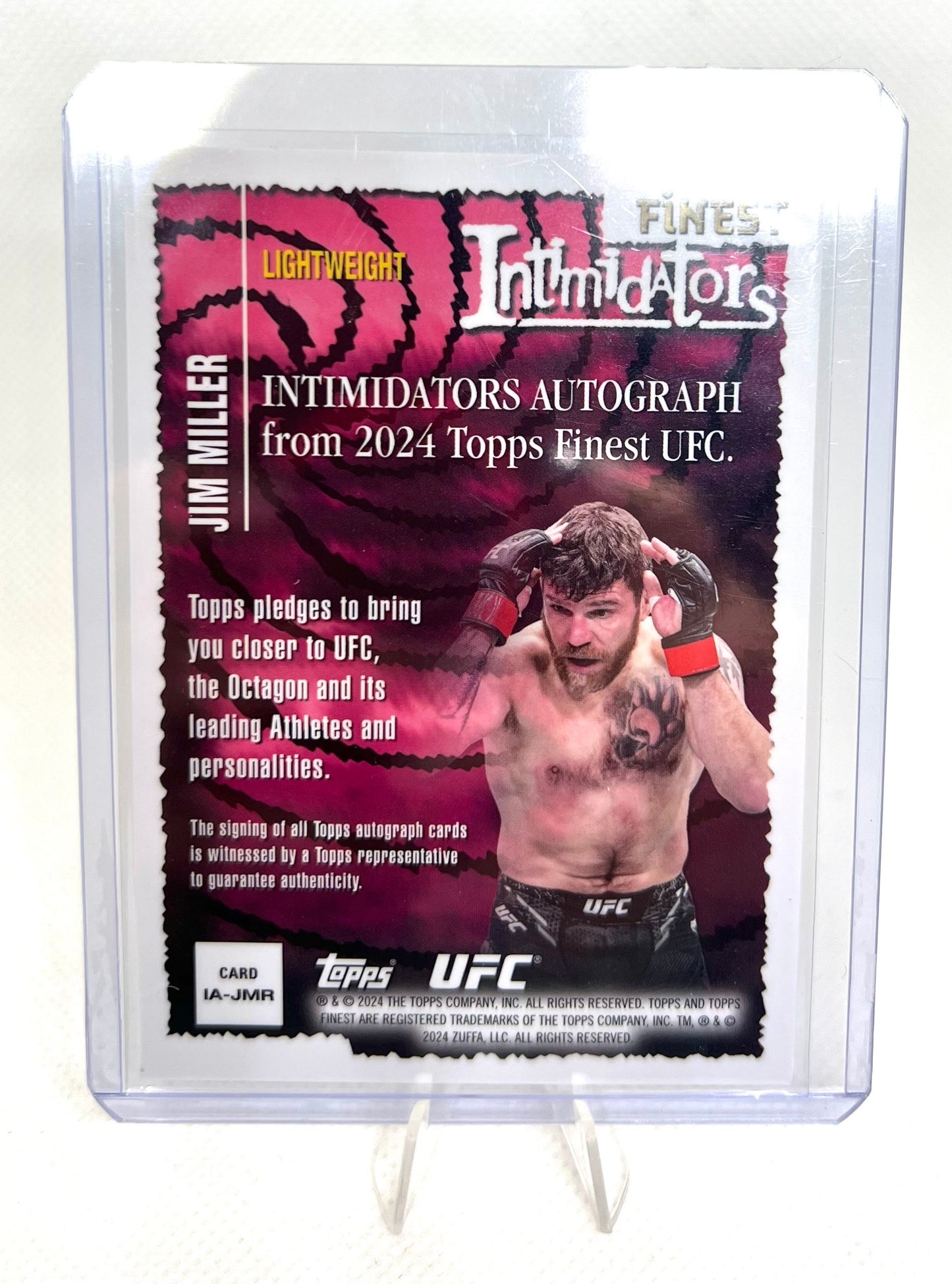 2024 Topps Finest UFC Jim Miller Intimidators Auto #06/39