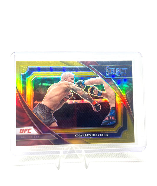 2023 Panini Prizm Select UFC Charles Oliveira Gold Mezzanine #09/10